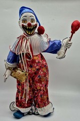 OOAK Handmade Large 43cm Tall 17″ Pennywise I.T. Horror Scary Doll Clown Figure