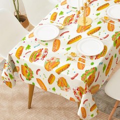 3PCS Hot Dog Party Table Covers for Baby Shower and Birthday Celebrations