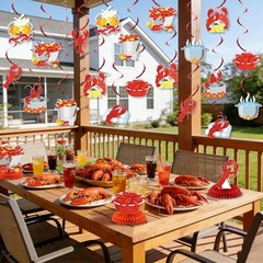 Crawfish Boil Party Decorations 20 Piece Crawfish Birthday Hanging Swirl for …
