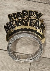 New Year Cheer Party Pack NEW in Box for 10 People (Leis Hats Tiaras Horns)