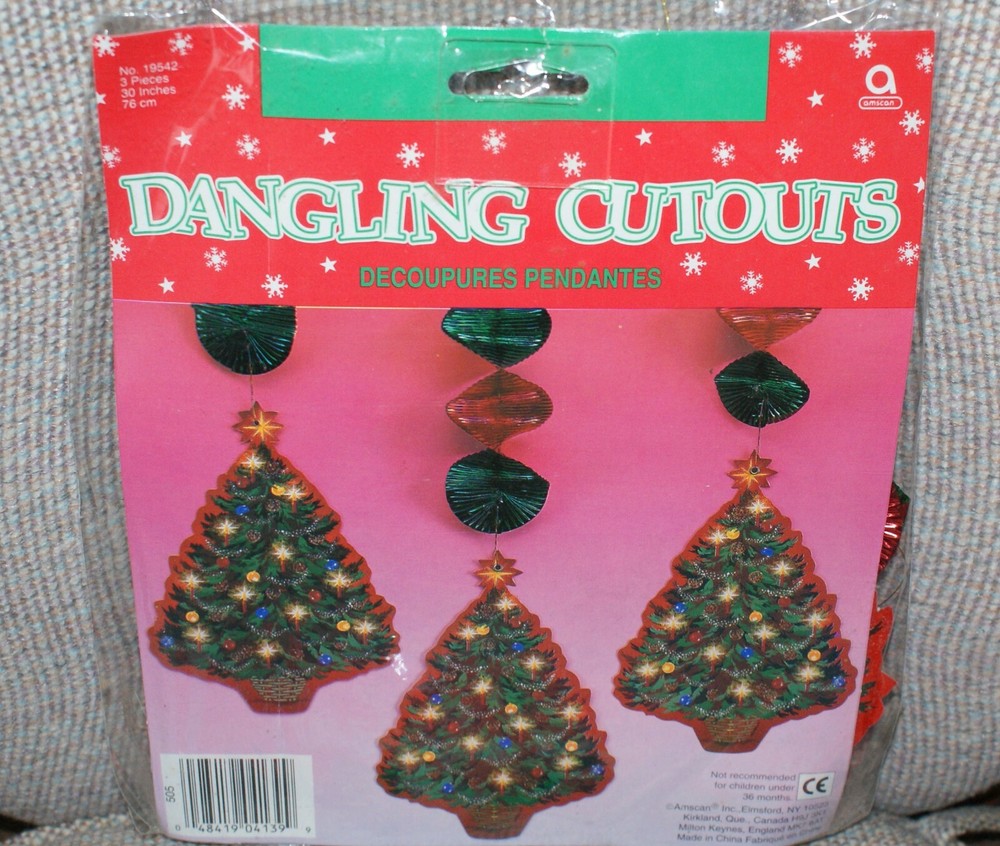 Dangling Cutouts Amscan Holiday Christmas Trees NEW Fast Shipping