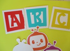 Cocomelon cardstock Decorations A, B, C 6 pieces Birthday