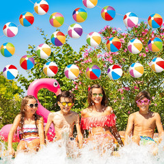 48Pcs Beach Ball Cutouts Summer Bulletin Board Decorations Colorful Beach Ball P