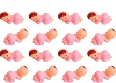 Mini Plastic Babies for Party Favor Decor Party Decorations Baby Shower Party Ga