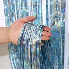 Glitter Curtain Pastel Tinsel Tassel Fringe Foil Ribbon Wedding Party Background