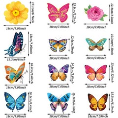 30 Pcs Spring Butterfly Party Decorations Hanging Swirl Streamer Elegant