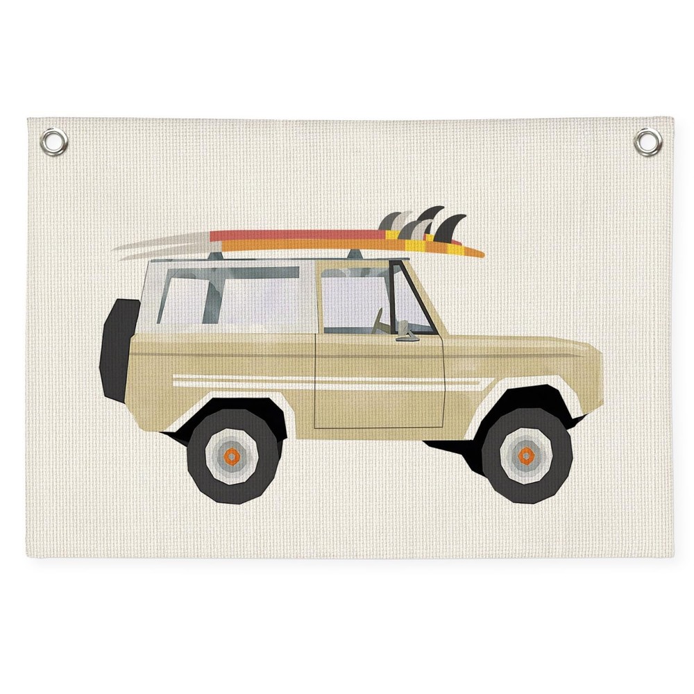 Surf Decor Banner,Beach Surf Coastal Vintage Decor,Trendy Surf Car Wall Decor…