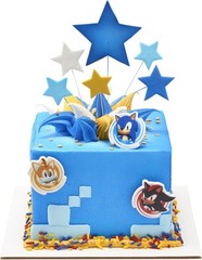 Sonic the Hedgehog 24 Count Cupcake Rings – Ideal for Birthday Decorations