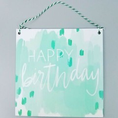 Party Decorations Bundle Happy Birthday Banners Door Hanger Green Lot of 5 NEW