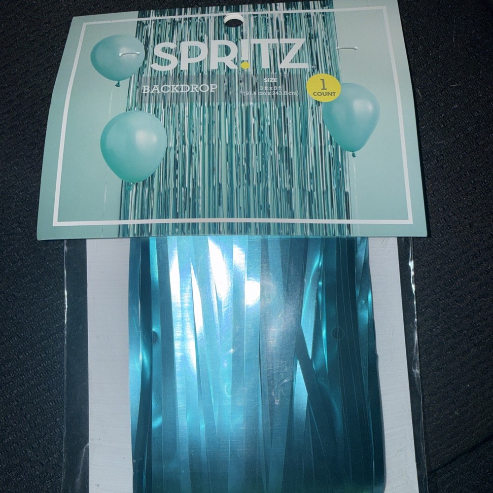 Fringe Backdrop Teal-Spritz™ 3′ x 8′ ft.