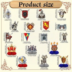 Complete 18 Pcs Medieval Knight Birthday Party Set – Easy to Assemble Decor