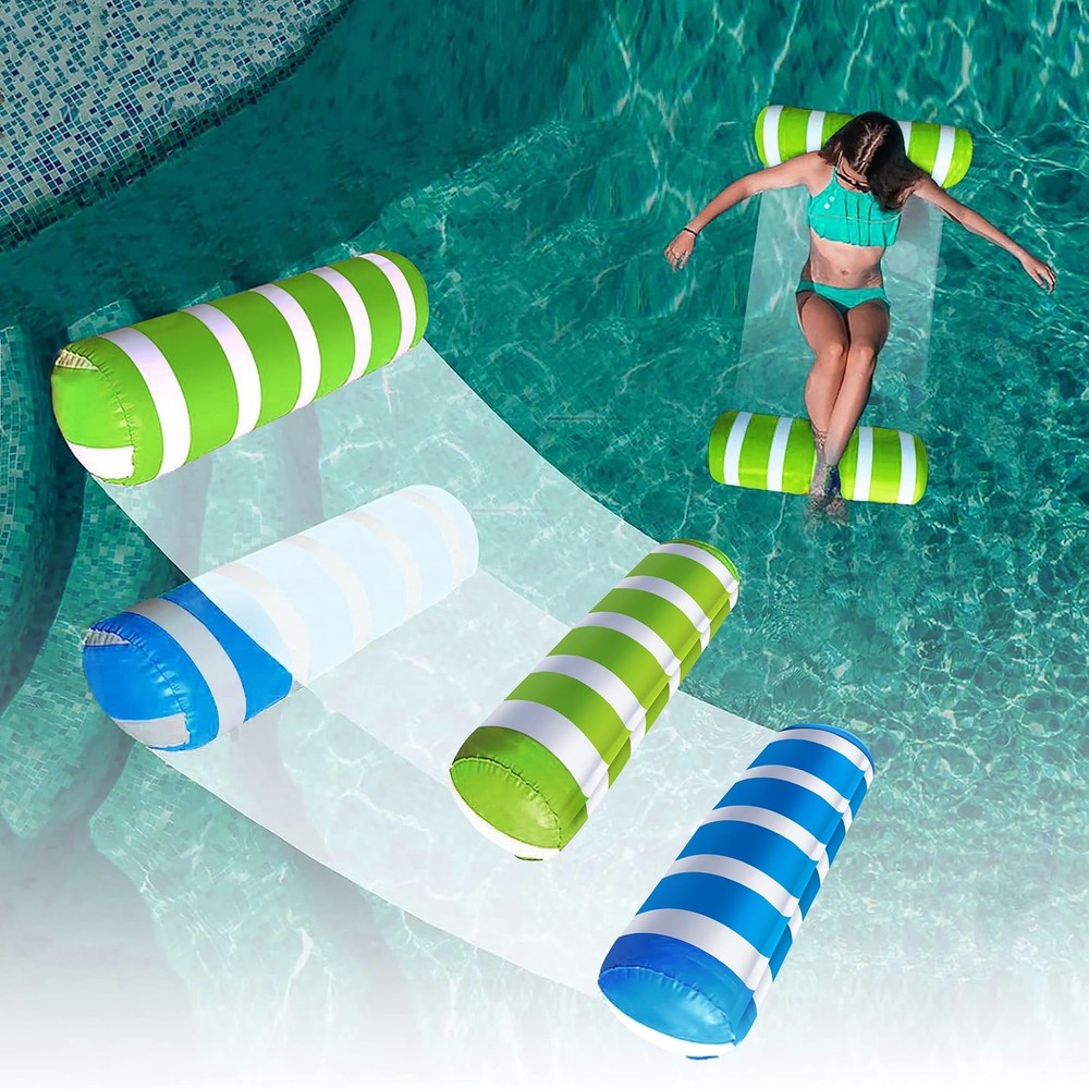 Inflatable Pool Hammock Float 2-Pack, Multi-Purpose Water Hammock for Adults …