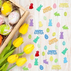 Easter Confetti Bunny Egg Rabbit Chicken Glitter Table Metallic Foil Decor