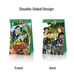 Wild Kratts Candy Bags Party Supplies 12PCS Gift Bags Stickers Party Favor