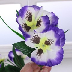 Silk Pansy Artificial Flowers 36cm Tall for Wedding Decor for hotel Landscaping