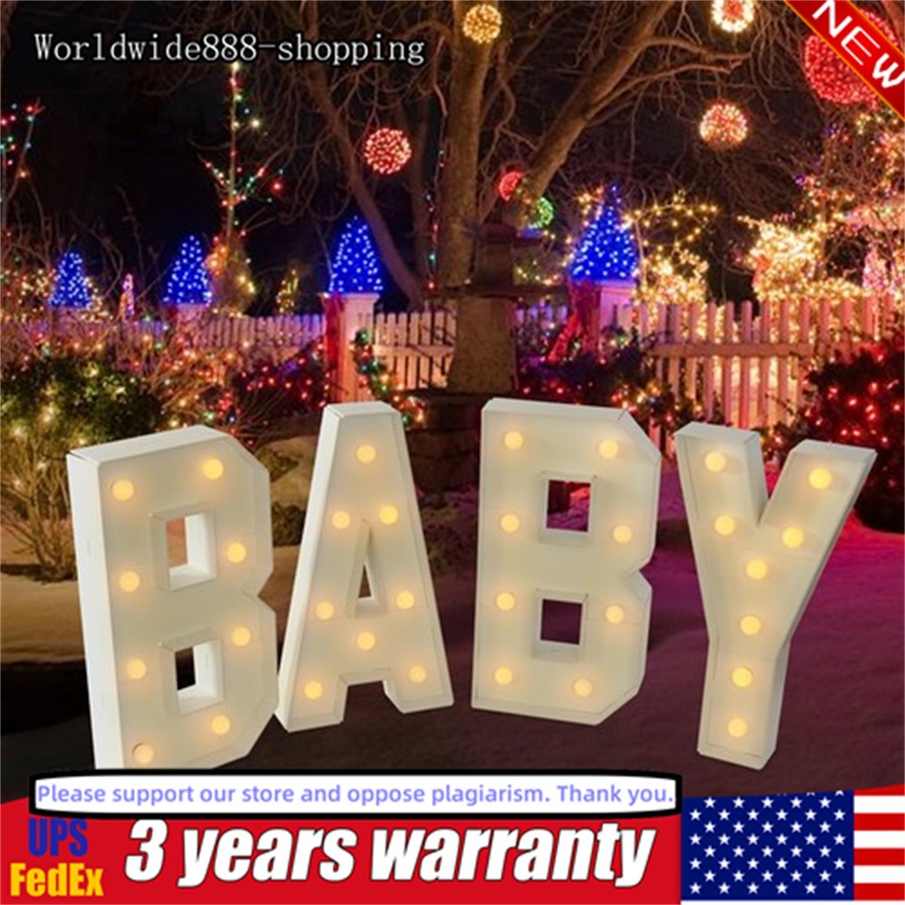 «BABY» Letter Light LED Light Up Letters for Baby Birthdays/Showers KT Board