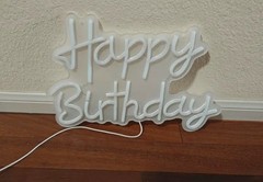 Happy Birthday LED Neon Sign White USB Wall Light Party Backdrop Quinceañera…