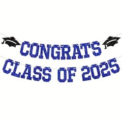 1pc, 2025 Graduation Vinyl Background Photo Frame and 1set Congrats Class