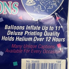 millenium year 2000 pack of 6 ballons