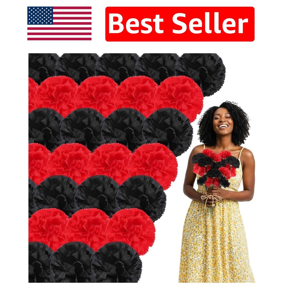 Vibrant 50 Count Juneteenth Marigolds – Durable Silk Flowers for Festive Decor