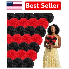 Vibrant 50 Count Juneteenth Marigolds – Durable Silk Flowers for Festive Decor
