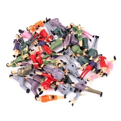 50X Scale 1 : 32 Model Railway Painted Train Street Figures People Gauge Layout
