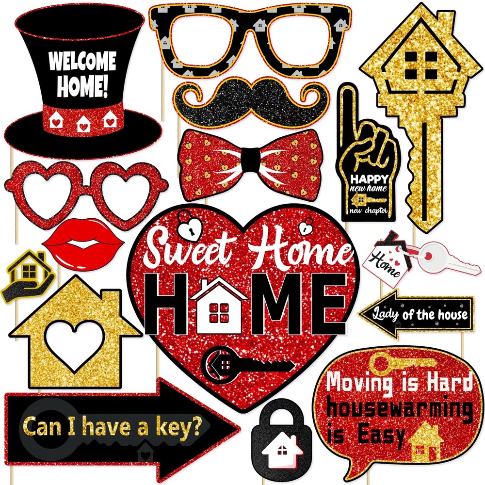 Housewarming Party Decorations Photo Booth Props Welcome Home Decor Sweet