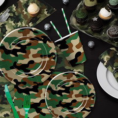 Army Camouflage Party Decorations – Camo Camouflage Birthday Party Supplies, Pap