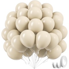 50pcs Sand White Balloons 12 inch Cream Beige Latex Party Decor Wedding Birthday
