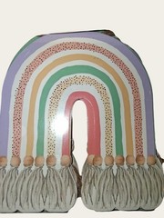 Lot of 2•Rainbow Banner 2ineach 76″ Long Bohemian Style Pastel Colors Hanging De