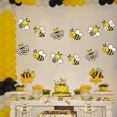 Bee Party Banners Cute Little Bee Baby Shower Decorations 2PCS Honeybee Birth…