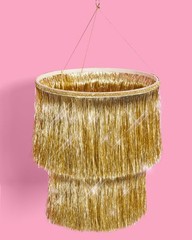 , Gold Fringe Tinsel Chandelier | 16 | Bachelorette Party Decorations, Birthd…
