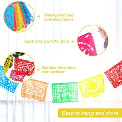 6Pack Mexican Party Banners 108 Feet 12 Patterns Cino de Mayo Fiesta Party Decor