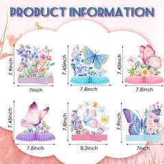 10 Pieces Butterfly Centerpieces for Tables Butterfly Birthday Party Decorations
