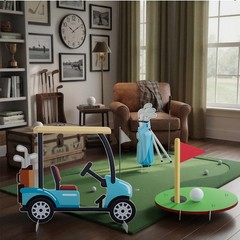 3 PCS Large Golf Birthday Party Decorations Kit Hole In One Photo Booth Props