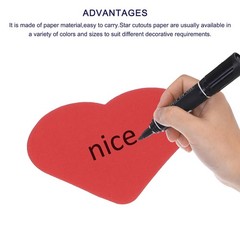 50 Pack 3.1×3.4 Inch Multi Color Heart Paper Cutouts Bulletin Board Decor