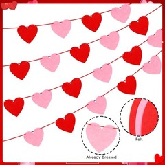 Valentines Party Decorations,2pcs Red Pink Wavy Metallic Tinsel Foil Fringe