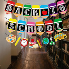 3Pcs Back to School Banner Decorations Welcome Back Banner Decor for Classroom O