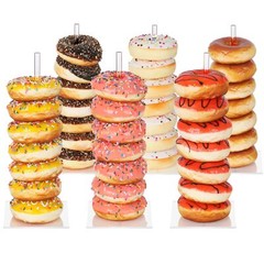 Donut Stand Bagel Stand 6 Pack Acrylic Doughnut Holder Clear Donut Display Stand