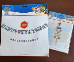 Paw Patrol New Customizable Happy Birthday Banner & Hanging Decoration