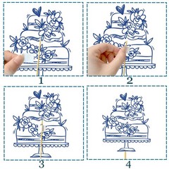 Something Blue Bridal Shower Centerpiece Stick Wedding Table Decor 16 PCS
