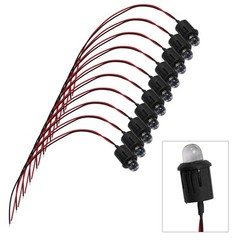 10 Pack 12V 10mm Pre Wired LED Bulb Cable with Bright and Consistent Light