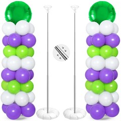 2 Sets Light Inspired Year Balloon Column Stand Kit Cartoon Story Game Purple…