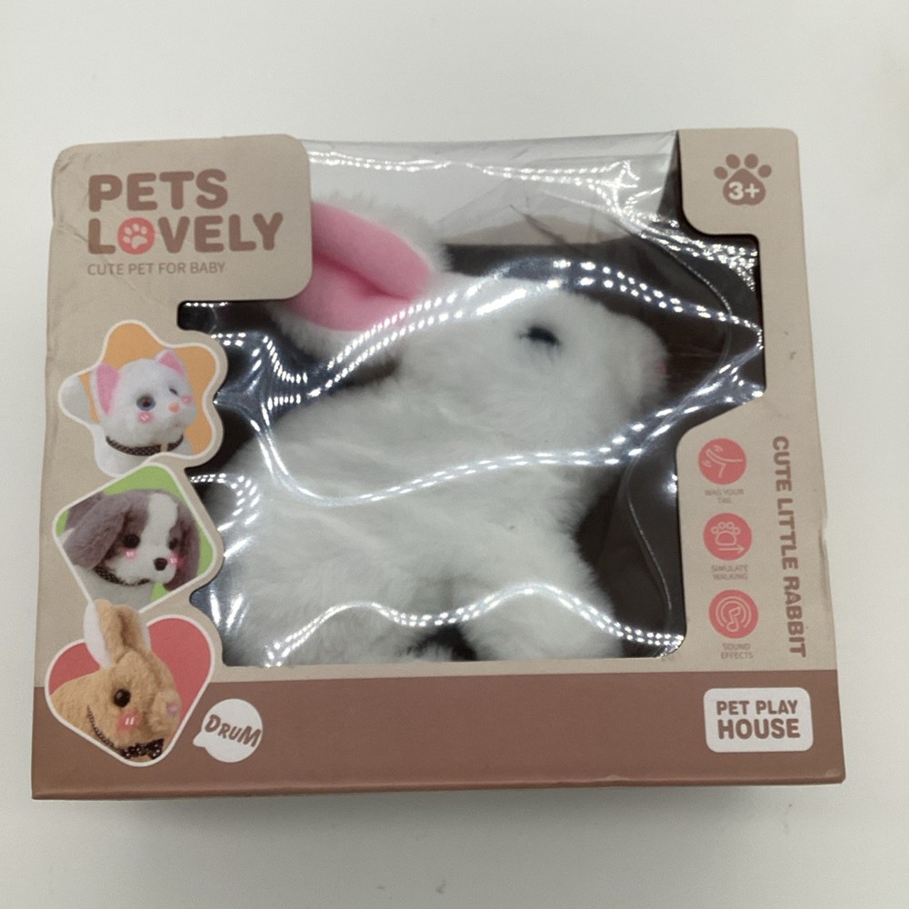 Realistic Robot Bunny Toy Bunny Walking Wigging Tail Realistic Robot Rabbits Toy