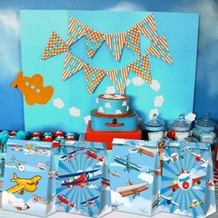 24Pcs Plane Party Bags Airplane Birthday Party Supplies Planes Party Decorati…