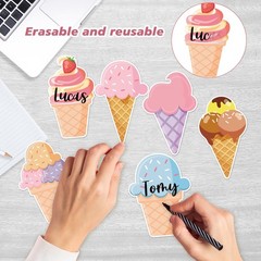 40 PCS Ice Cream Paper Cutouts Nameplates Summer Classroom Bulletin Board