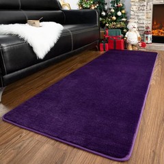 Przemy Washable Runner Rug for Bedroom Living Room, 2 x 6 Feet, Dark Purple