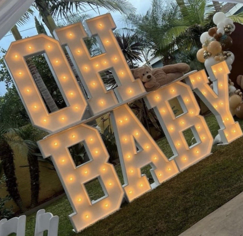 Light-Up 4Ft wooden Marquee letters