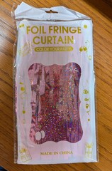 Pink Metallic Tinsel Foil Fringe Curtains Party Photo Backdrop 39″x76″ 2 Pack