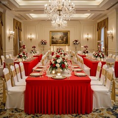 Suppromo 6ft Red Spandex Table Cloths for Rectangle Tables Wrinkle Free Red Tabl